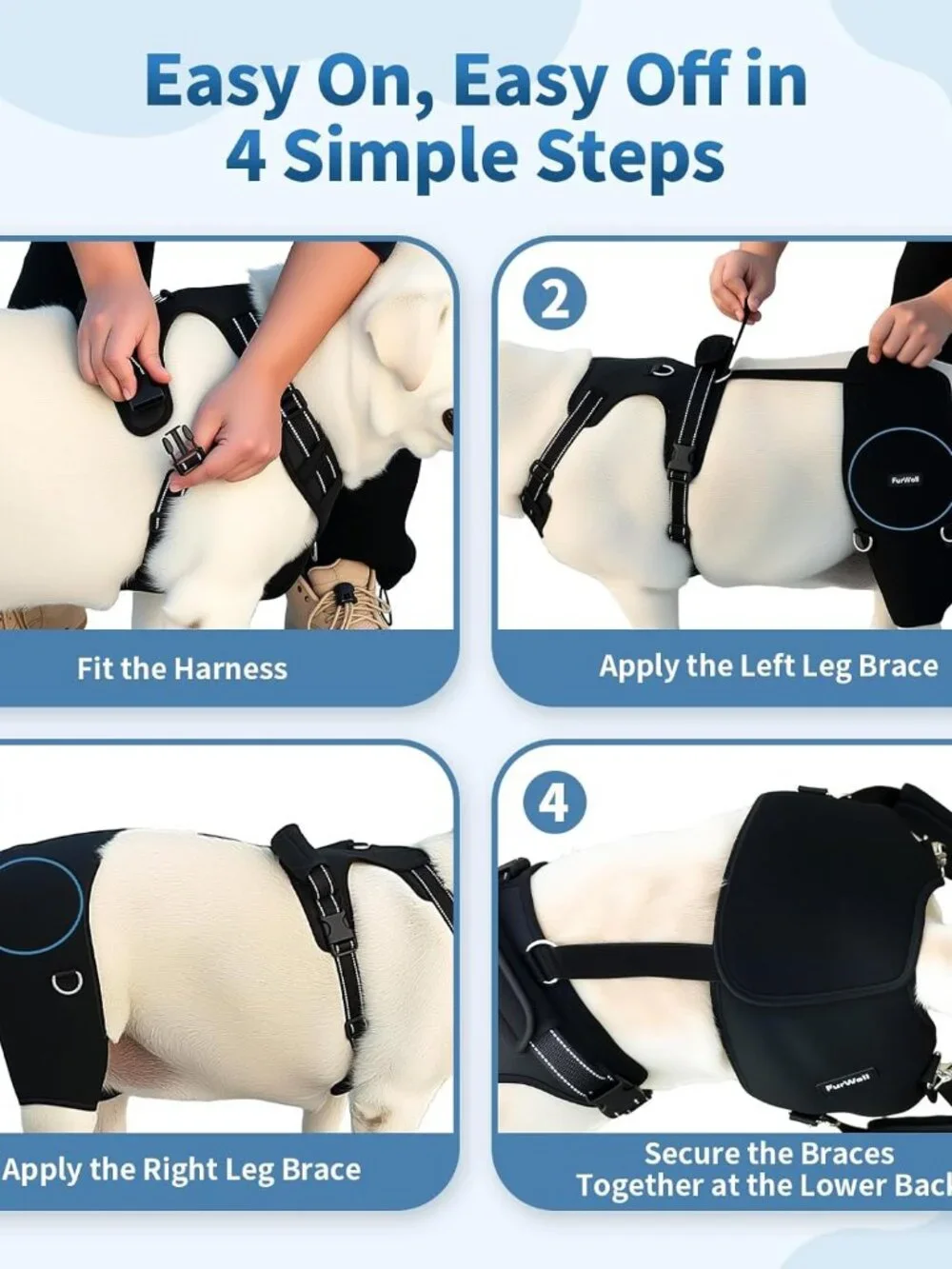 FurWell Dog Hip Brace for Hip Dysplasia & Arthritis
